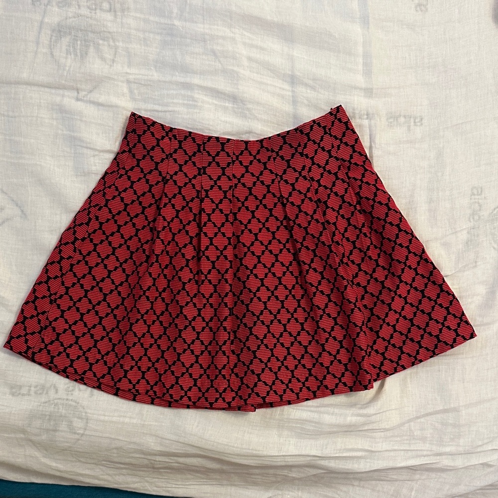 Banana Republic Fun Pink and Red mini skirt Size 2P